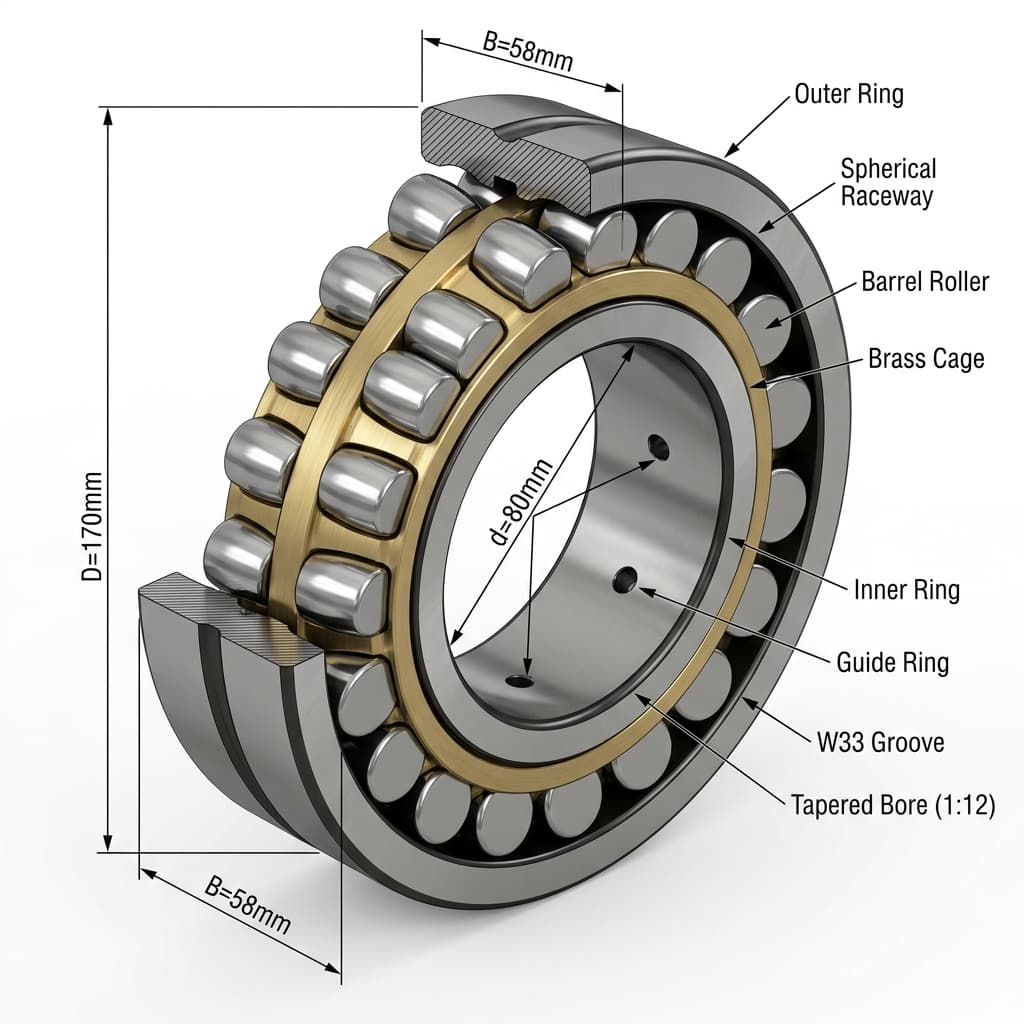 Spherical Roller Bearings 3D Cutaway
